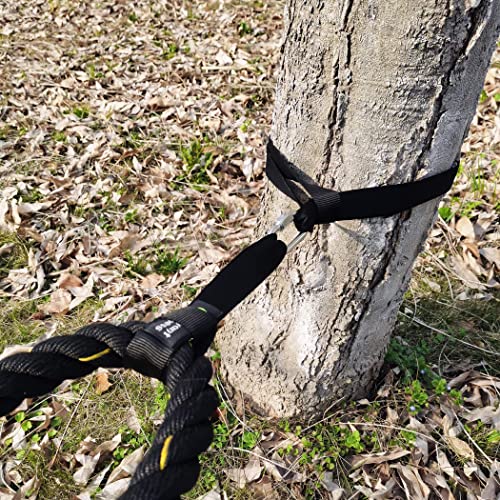 J Bryant Fitness Extra Length Outdoor Battle Rope Anchor Strap Kit Accessories Sport for Rope Easy Setup Home Gym Muscle Workout Equipment | 19" | 31" | 59" Length - size: X-Large