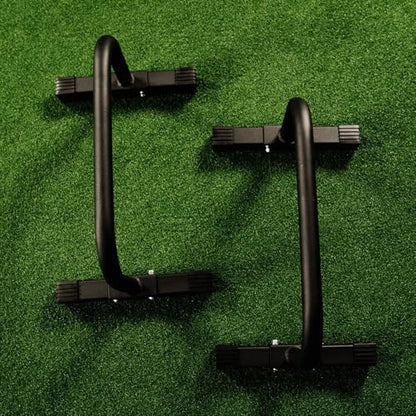 Titan Fitness Parallette Push Up Bar Set, 14in High Perfect for Home and Garage Gym Exercise Equipment, Gymnastics Floor Workout, Calisthenics, Strength Training Parallel Bars