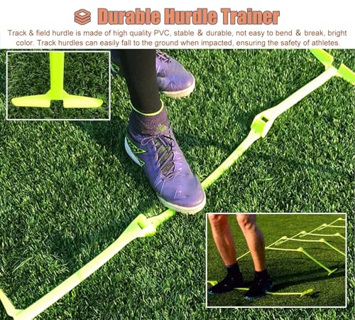CMYUN Mini Hurdles Adjustable Height - 5 Pcs/10PCS Small Agility Hurdles with Handle, Soft Portable Track & Field Hurdles, Obstacle for Soccer Training(5pcs) - size: 5pcs