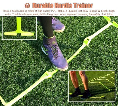 CMYUN Mini Hurdles Adjustable Height - 5 Pcs/10PCS Small Agility Hurdles with Handle, Soft Portable Track & Field Hurdles, Obstacle for Soccer Training(5pcs) - size: 5pcs