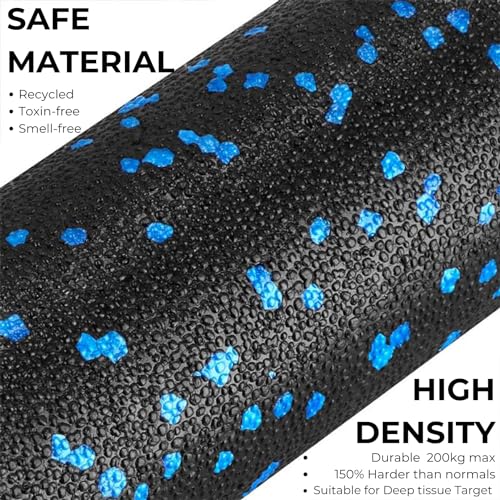 Mini Massage Foam Roller High Density - 100% Recycled Non-Toxic Material - Portable Pocket-Sized for Travel - Foot Arch,Legs & Arms Pain Target - Waterproof and Durable 15x6cm(Red)