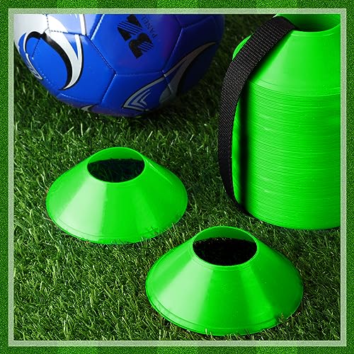 Hanaive Mini Soccer Cones for Agility Drills, 5 Inch - color: Green