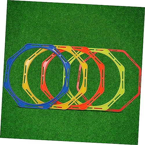 KICHOUSE Agility Rings Training Set 4-Piece Soccer Agility Circles Footwork Training Kit Sports Equipment Pp Material Bright