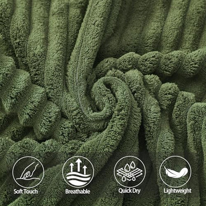 6 Pack Microfiber Hand Towels for Bathroom, 16"x30",Olive Green - color: Olive Green