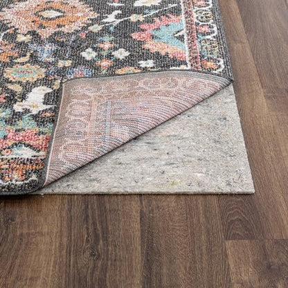 Mohawk Home Non Slip Rug Pad 2' 6" x 9' 6"- 1/4" Thick Felt + Latex Rubber Gripper - Dual Surface Cushion for Hardwood, Carpet, Tile Floors, Made in USA - size: 2'6" x 9'6" (Rectangular), style: 1/4 Inch Dual Surface Rug Pad