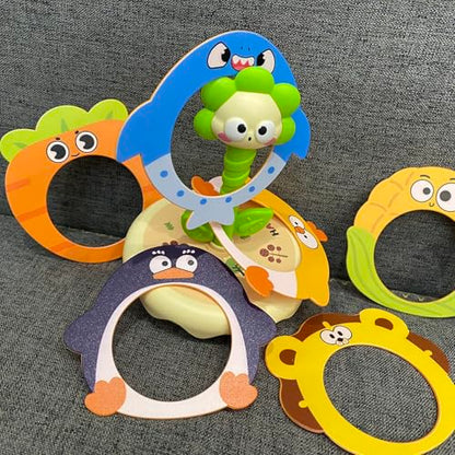 Ring toss Rings, Plastic Rings for Ring toss, Ring Game for Children, Birthday Gift, Tumbler Toy(Green (Sunflower))