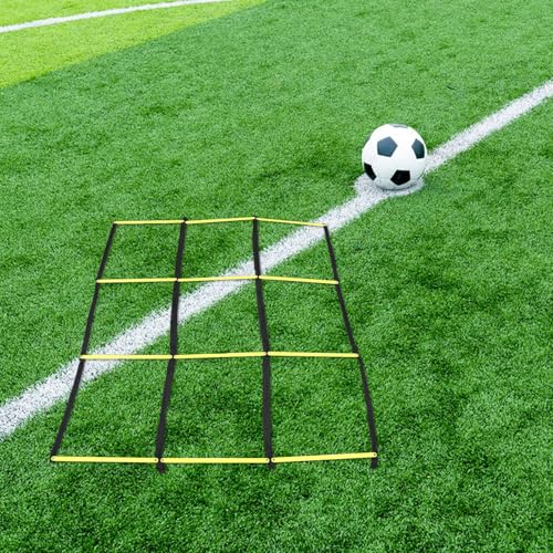 Multifunctional Agility Ladder Football Training Equipment Yellow Foldable Soccer Speed Ladder for Footwork Drills and Sports Agility Training