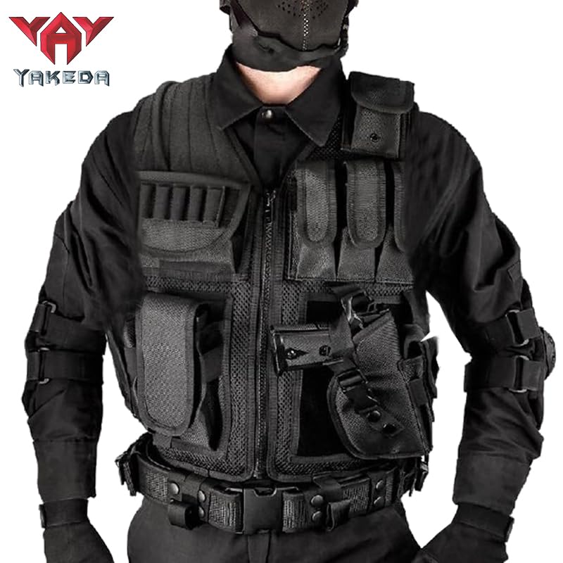 vAv YAKEDA Tactical Vest Outdoor Ultra-Light Breathable Training Airsoft Vest Adjustable for Adults - color: Cp