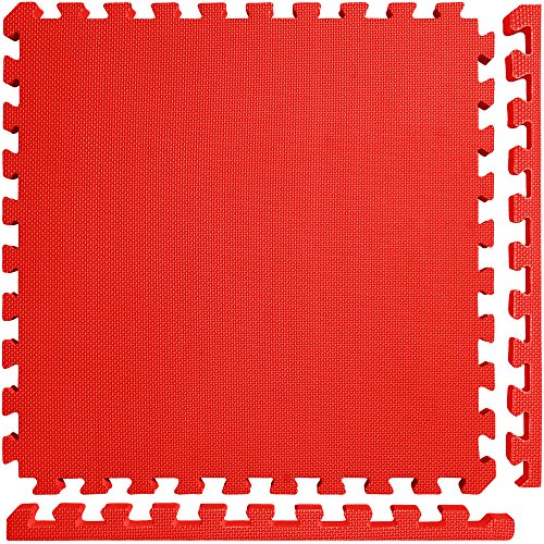 Meister X-Thick 1.5" Interlocking EVA Foam Mats - RD - 10 Tiles (40 Sqft) - color: Red, size: 10 Tiles (40 Sqft)