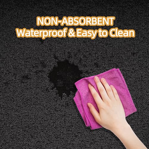 Fitvids High Density 1/4-Inch Thick Gym Equipment Mat, Non-Slip Floor Protection for Heavy Exercise, Treadmill and Bike Mat in Multiple Sizes - size: 24" x 48" (2 x 4FT)
