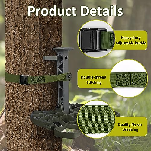 Hunting Climbing Stick Replacement Straps Heavy Duty Tree Stand Climbing Stick Straps Climbing Stick Accessories To Fix Most Hang-On's Platforms And Sticks, Easy To Adjust, Sturdy And Durable - color: 2 PACK
