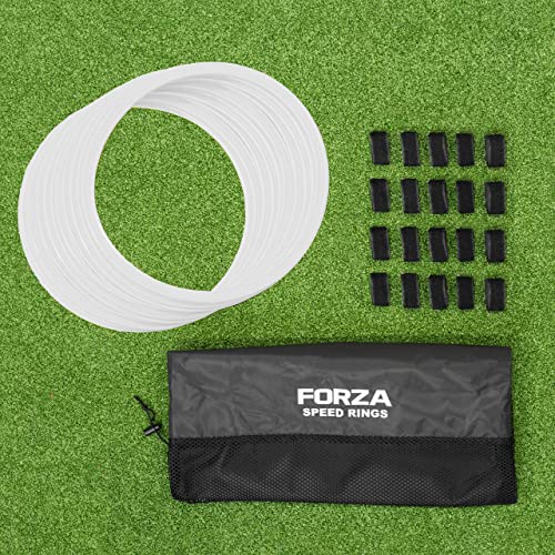 FORZA Agility Rings [12 Pack] | Speed & Agility Training Equipment for Athletes - Available in 10 Colors - color: White