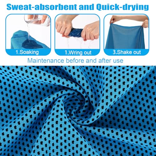 Peryiter 20 Pack Cooling Towels with Rectangle EVA Carry Cases Cooling - size: 35 x 12 Inch, style: Rectangle Eva