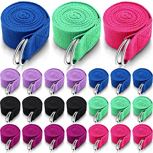 Yoga Strap Stretching Pilates Exercise Adjustable Straps 6 ft Non Elastic Yoga Belt with Adjustable D Ring Buckle for Pilates Gym Workouts Fitness - color: Classic