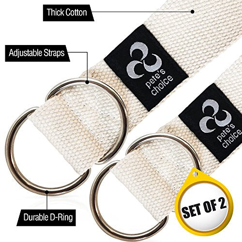 Stretching Straps and Yoga Blocks - Yoga Beginner Kit for Pilates & Gym - style: 2 Pack, 8ft
