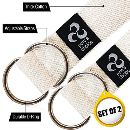 Stretching Straps and Yoga Blocks - Yoga Beginner Kit for Pilates & Gym - style: 2 Pack, 8ft
