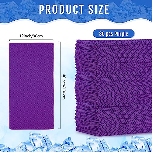 Hosuly 30 Pack Cooling Towels 40"x12" - color: Purple