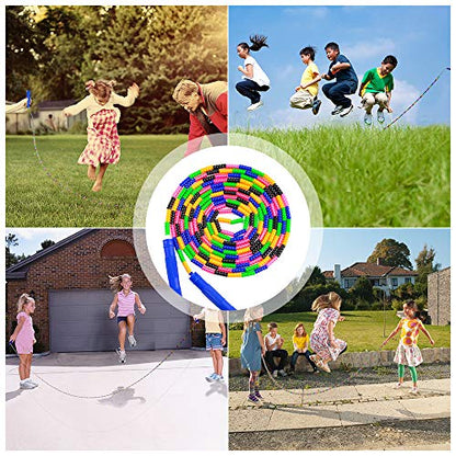 Long Double Dutch Jump Rope 16 Ft 2 Pack, Skipping Rope for Kids Adults - color: Blue