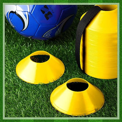 Hanaive Mini Soccer Cones for Agility Drills, 5 Inch - color: Yellow