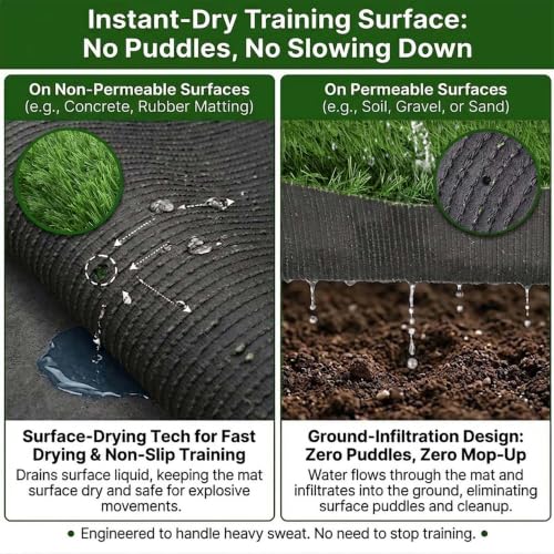 Yescom 4x50' Sled Turf Strips for Gym Artificial Grass Garage Home - size: 1.38"H-4'x50'(200Sq.Ft)