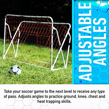 Franklin Sports Soccer Rebounder - Tournament Steel Rebounding Net - Perfect for Backyard Practice and Training - 12' x 6' & 6' x 4' - style: 6' x 4' - White