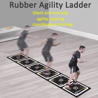 Rubber Agility Ladder 8.8 Ft Non-Slip Speed Agility Training Ladder for Soccer Footwork Training，Flat Agility Ladder for Children's Physical Training Equipment
