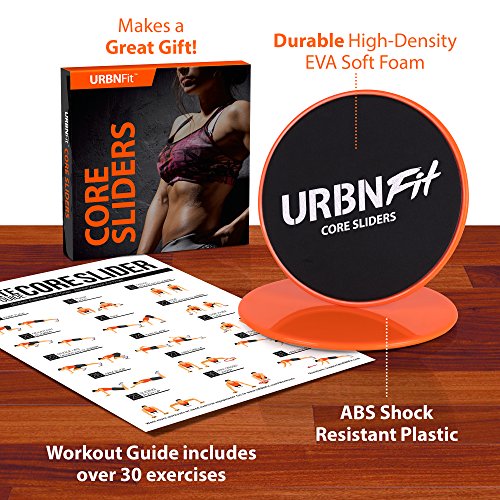 Gliding Discs Core Sliders - Dual Sided Exercise Disc for Smooth Sliding On Carpet and Hardwood Floors - Gliders Workout Legs, Arms Back, Abs at Home or Gym or Travel - Fitness Equipment