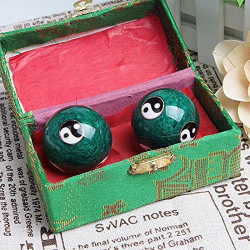 Acxico 2Pcs Chinese Health Exercise Stress Baoding Balls Relaxation Therapy YIN YANG