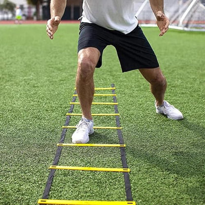 Agility Ladder for Soccer Outdoor Sports Training Equipment Enhanced Foot Speed Instant Set- Footwork Enhancement Workout Equipment for Men Women Youth Athletes Professionals Adults