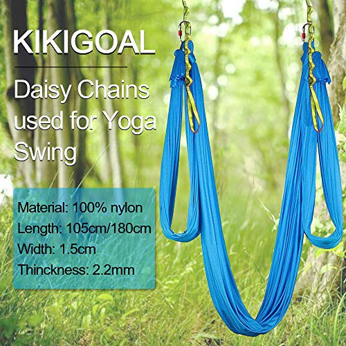 2pcs Safety Daisy Chains Strong Climbing Strap Adjustable Nylon Strap Rope Yoga Pilates Stretching Straps
