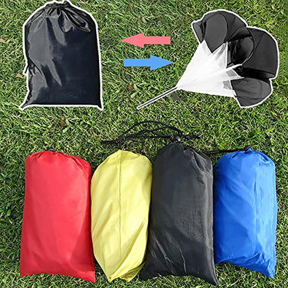 Resistance Parachute Running Speed Training, 57 in Speed Chute with Carry Bag,Resistance Running Parachute for Football Training Kids/Adults(Color:Blue) - color: Blue