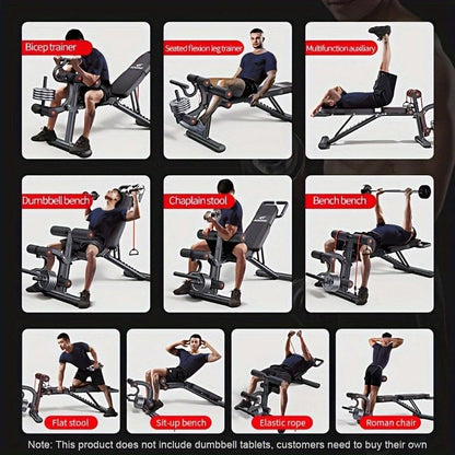 Multi-Functional Roman Chair & Hyperextension Bench – Adjustable Back Extension, Abdominal Workout, Core Strengthener, Home Gym Equipment for Full-Body Training – Foldable & Compact Design