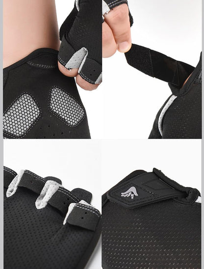 Breathable Fingerless Workout Gym Gloves for Men Women - Anti-Slip and Durable Exercise Gloves for Weightlifting, Cycling