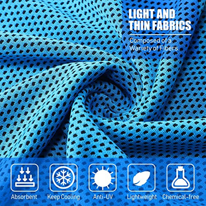 BBTO 80 Pcs Cooling Towels 32x12 in Microfiber,Multicolor - color: Multicolor