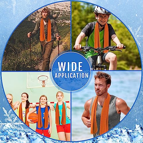 Hosuly 30 Pack Cooling Towels 40"x12" - color: Orange