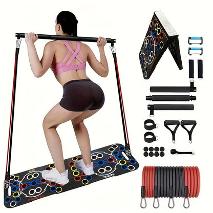 54-Hole Push-Up Board – Multi-Function Exercise Equipment for Home Gym – Adjustable Push-Up Bars for Chest, Arms & Core Workout – Strength Training Tool for Men & Women