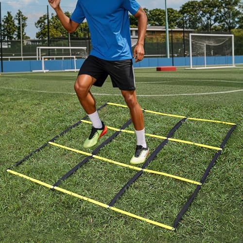 Home Gym Agility Ladder Football Basketball Reaction Training Equipment with Carry Bag Multifunction Ladder