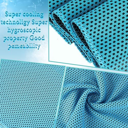 Honoson 10 Pcs Cooling Towels with Bottle, 47 x 12 in, Light Blue - color: Light Blue