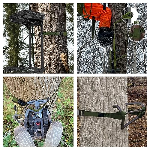 Hunting Climbing Stick Replacement Straps Heavy Duty Tree Stand Climbing Stick Straps Climbing Stick Accessories To Fix Most Hang-On's Platforms And Sticks, Easy To Adjust, Sturdy And Durable - color: 2 PACK