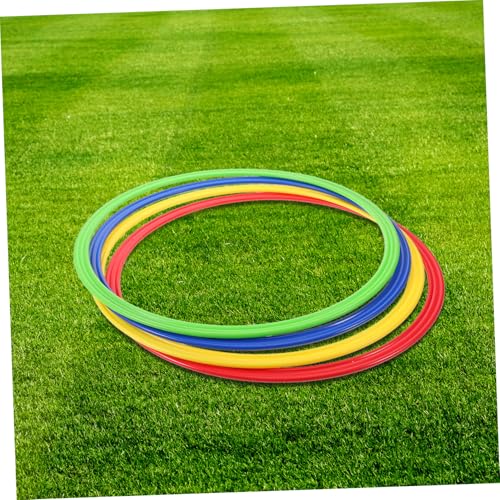 VANZACK 4pcs Football Training Equipment Plastic Sensory Training Rings for Agility and Speed Drills