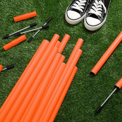 Blulu 5/10/30pcs Training Agility Pole,5ft Adjustable - color: Orange