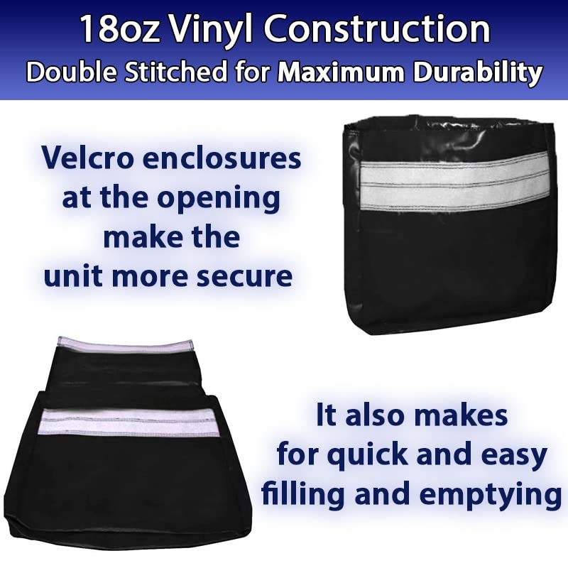 Extra Durable Strong Vinyl Sand Bag | PVC | 21" x 21" | Used to Support and Anchor Inflatables, Bounce Houses, Water Slides, Tents, and More | Holds Up to 50 Pounds - color: Pink