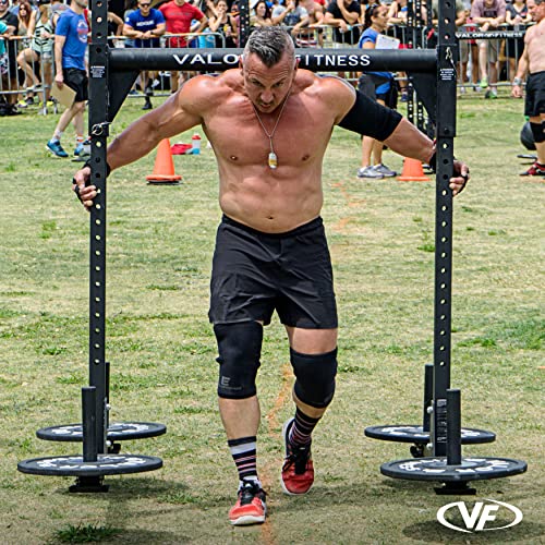 Valor Fitness BD-21 Yoke Rack Strongman Equipment J Hooks Squat Rack and Bench Press Pull Up Bar Optional Safety Spotter Arms - style: BD-21 Yoke