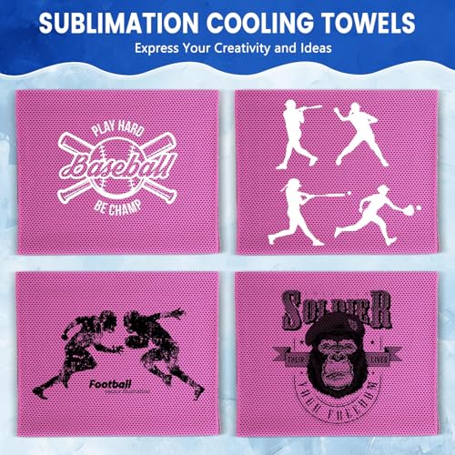 100 Pack Cooling Towels, 40"x12" Cooling Towels for Neck and Face Breathable Soft Chilly Sweat Rag Microfiber Sport Rags for Gym Yoga Golf Running - color: Rose Red