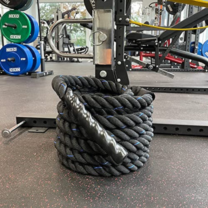 Heavy-Duty Battle Rope 1.5in x 40ft Conditioning Workout Tool for Cardio HIIT Cross Training