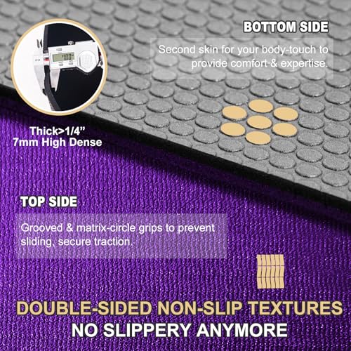GXMMAT Extra Large Exercise Mat 16'x6'/12'x6'/10'x6'/8'x6'(7mm) - color: Grey Cool, size: 6*16 FT