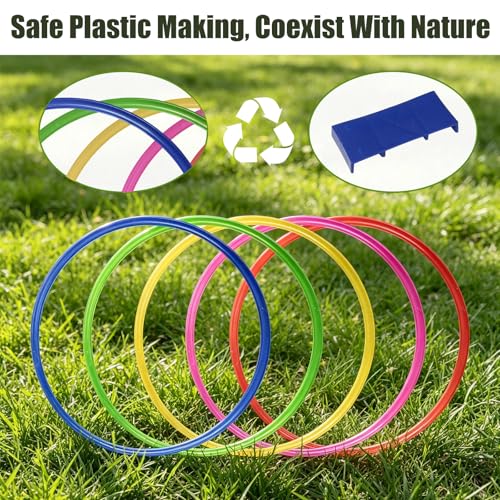 40 Pcs Speed and Agility Training Equipment, 16.5 Inch Hopscotch Rings, Footwork Hoops for Sports