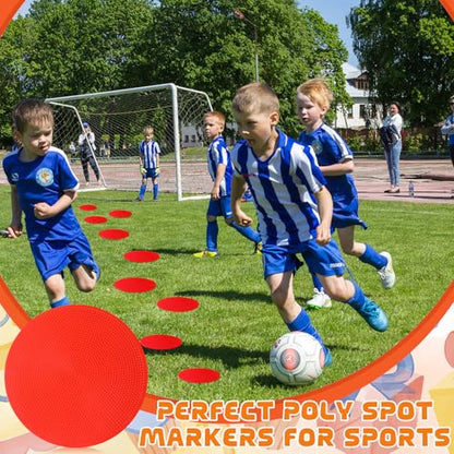 6 Pcs Poly Spots Markers Sports Training for Gym Floor Soccer Basketball Speed Agility Training Field Marking Equipment