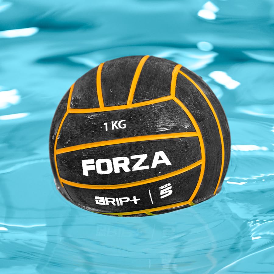 FORZA Weighted Water Polo Ball – Strength & Endurance Training, Premium Rubber, Grip+ Technology