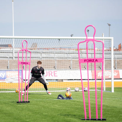 FORZA Goalkeeper Training Deflection Ramp | Durable Rubber Ball Deflector for Soccer- Ideal for GK Reactions, Reflex Training, and Shot Stopping Practice - Two Styles for Varied Training - style: Wave